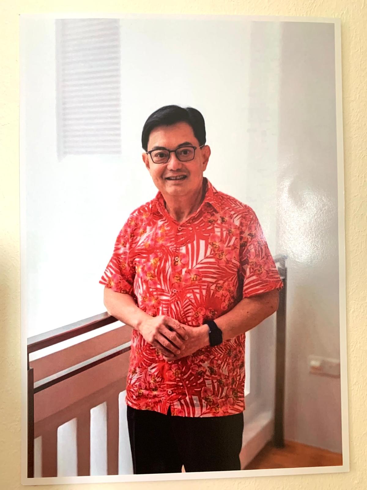DPM Heng Swee Keat wearing The Singapore Shawl